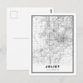 ジョリエット地図 ポストカード (正面/裏面)