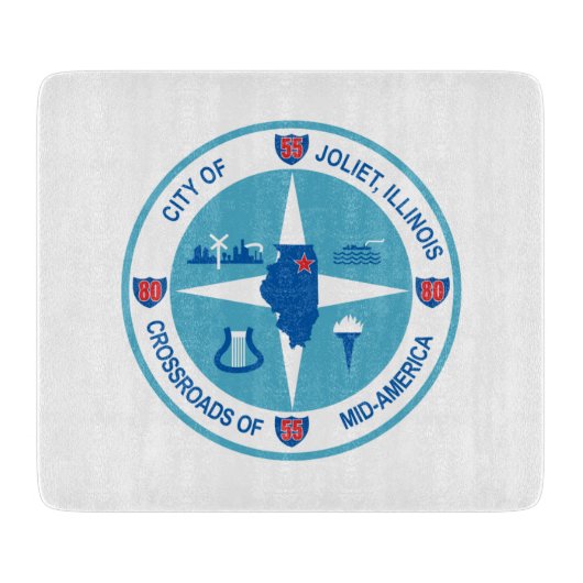 ジョリエ国旗（イリノイ州） カッティングボード (正面)