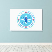 ジョリエ国旗(イリノイ州) キャンバスプリント (インサイチュ (ウッドフロア))