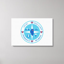 ジョリエ国旗（イリノイ州） キャンバスプリント