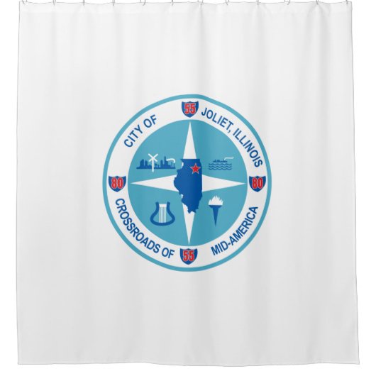 ジョリエ国旗（イリノイ州） シャワーカーテン (正面)
