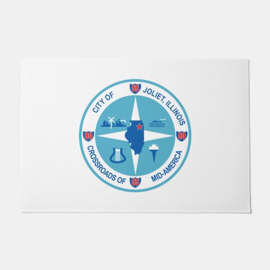 ジョリエ国旗（イリノイ州） ドアマット (正面)