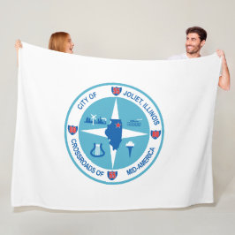 ジョリエ国旗（イリノイ州） フリースブランケット