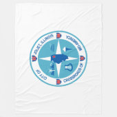 ジョリエ国旗(イリノイ州) フリースブランケット (正面)