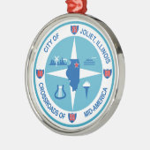 ジョリエ国旗（イリノイ州） メタルオーナメント (左)