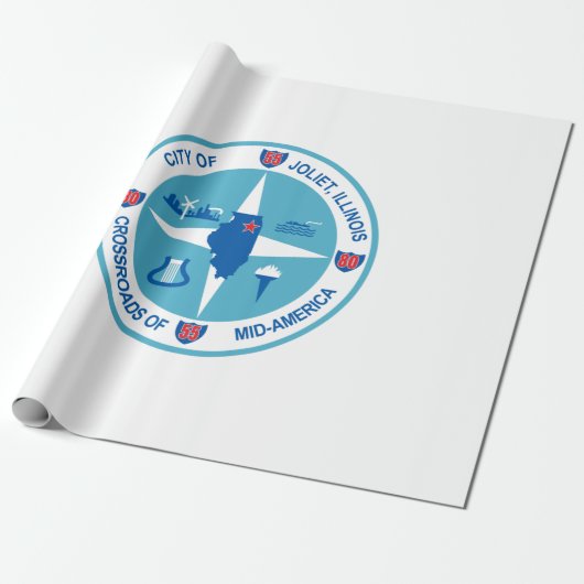 ジョリエ国旗(イリノイ州) ラッピングペーパー (アンロールド)
