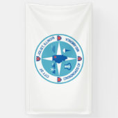 ジョリエ国旗（イリノイ州） 横断幕 (縦)