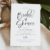 ジョリーおもしろいタイポグラフィミニマリストボホブライダルシャワー 招待状