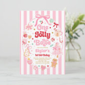 ジョリーべべ クリスマス コケッティー ボウ 1歳誕生日 招待状 (スタンド正面)