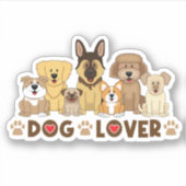 ジョリーキンス犬の恋人 シール (正面)