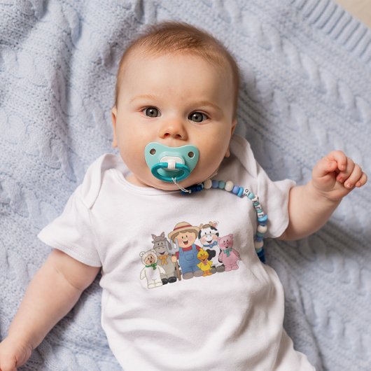 ジョリーキンス納屋周囲の庭バディズボーイ ベビーボディスーツ