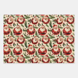 ジョリーサンタのフェスティブオーナメント ラッピングペーパーシート