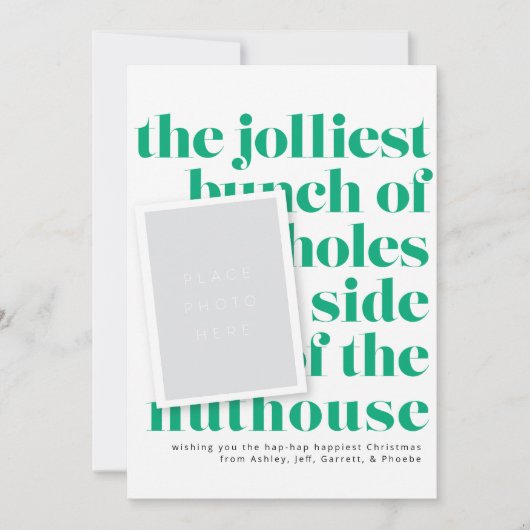 ジョリーストバンチホリデートラディションポートレート写真 招待状 (正面)