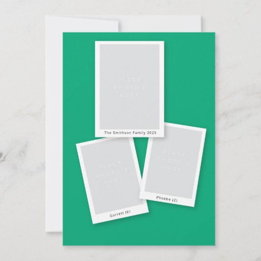 ジョリーストバンチホリデートラディションポートレート写真 招待状 (裏面)