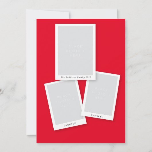 ジョリーストバンチホリデートラディションポートレート写真 招待状 (裏面)