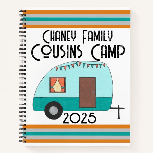ジョリーハージュカシズキャンプレトロキャンパー ノートブック (正面)