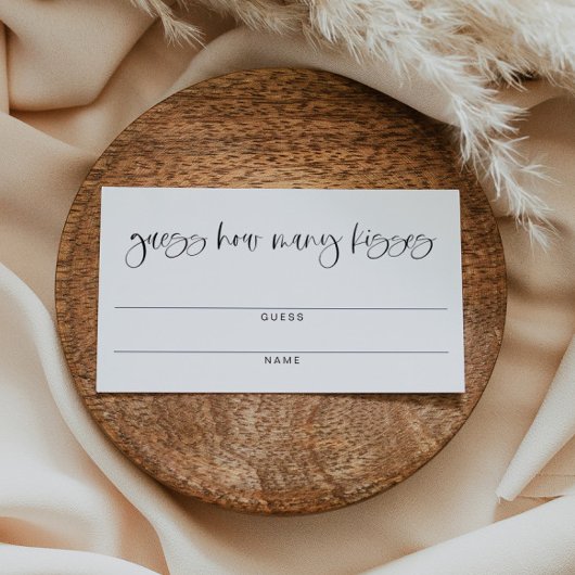 ジョリーボホー何枚キスブライダルシャワーゲーム プレイスカード