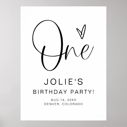 ジョリーボモダンーホワンハートファースト誕生日へようこそ ポスター (正面)