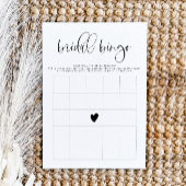 ジョリーミニマルブライダルシャワービンゴゲームカード 招待状