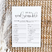 ジョリーミニマルワードスクランブルブライダルシャワーゲーム 招待状