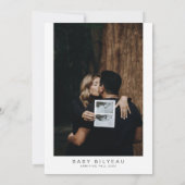 ジョリーモダンハートミニマルボホベイビーシャワー 招待状 (裏面)