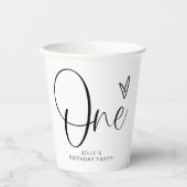ジョリーモダンボホワンハートファースト誕生日 紙コップ (正面)