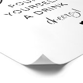 ジョリーモダンミニマリスト自己サーブバーサイン ポスター (角)