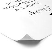 ジョリーモダンミニマリスト自己サーブバーサイン ポスター (角)