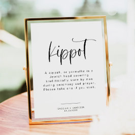 ジョリーモダンミニマリストKippot Kippah結婚's ポスター