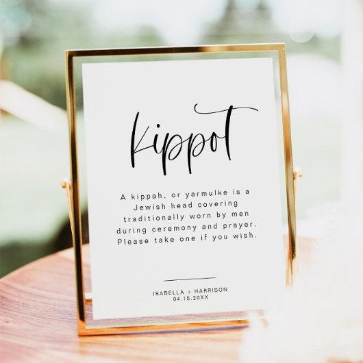 ジョリーモダンミニマリストKippot Kippah結婚's ポスター