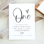 ジョリーモダンミニマリストONE Boho 1st Birthday 招待状
