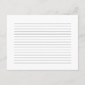 ジョリーモダンミニマルブライダルシャワーレシピカード エンクロージャーカード (裏面)