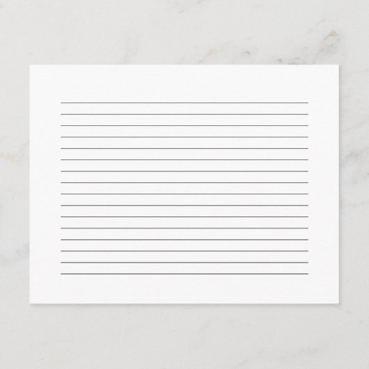 ジョリーモダンミニマルブライダルシャワーレシピカード エンクロージャーカード (裏面)