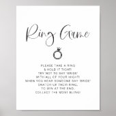 ジョリーモダンミニマルリングや輪ブライダルシャワーゲーム ポスター (正面)
