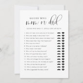 ジョリーモダン推測ママまたはパパ赤ちゃんシャワーのゲーム 招待状 (正面)