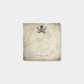 ジョリーロジャーとヴィンテージマップ上の名前 ポストイット (正面)