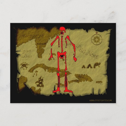 ジョリーロジャーの地図#6 ポストカード (正面)