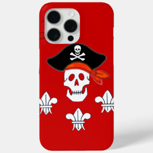 ジョリーロジャースカル、海賊帽子、ライズモノグラム iPhone 15 PRO MAXケース