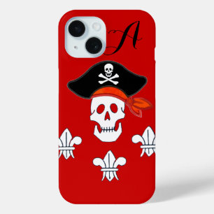 ジョリーロジャースカル、海賊帽子、ライズモノグラム iPhone 15ケース