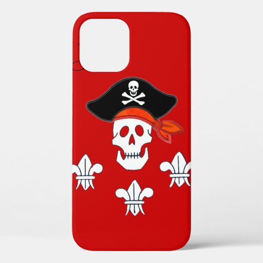 ジョリーロジャースカル、海賊帽子、ライズモノグラム Case-Mate iPhoneケース (裏面)