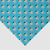 ジョリーロジャーターコイズ背景と赤アクセント 薄葉紙 (詳細)