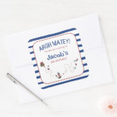 ジョリーロジャーパイレーツアホイマテイバースデーパーティー スクエアシール (封筒)