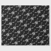 ジョリーロジャーパイレーツスカルラッピング紙 ラッピングペーパー (フラット)