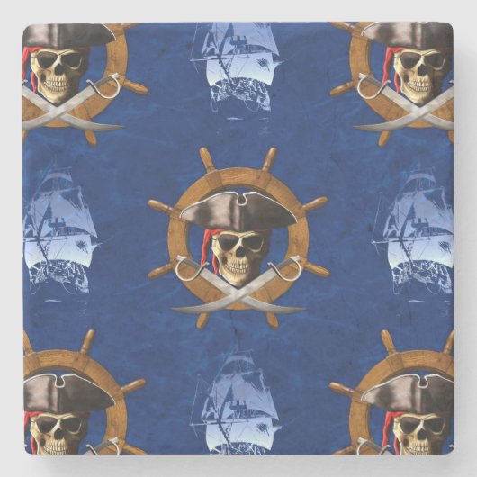 ジョリーロジャーパイレーツホイール ストーンコースター (正面)