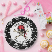 ジョリーロジャーパイレーツ紙プレート ペーパープレート (パーティー)