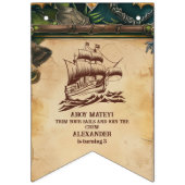 ジョリーロジャーパイレーツ誕生日パーティー バンティングフラッグ (第1の旗)