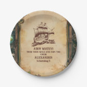 ジョリーロジャーパイレーツ誕生日パーティー ペーパープレート (正面)