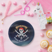 ジョリーロジャーパイレーツ誕生日パーティー ペーパープレート (パーティー)
