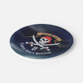 ジョリーロジャーパイレーツ誕生日パーティー ペーパープレート (アングル)