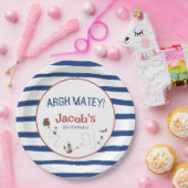 ジョリーロジャーパイレーツ誕生日パーティー ペーパープレート (パーティー)